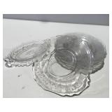 Etched glass 8 inch plates