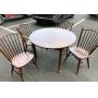 Round Bombay Table w/4 S. Bent Bros Chairs;