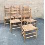 6 Ladder Back Chairs with Rope Seats (some loose)