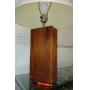 MCM wood base table lamp