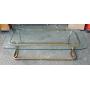 Brass & glass coffee table