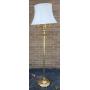 Brass 3-way lamp w/shade standing lamp