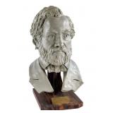 Colonel Samuel Colt Signed Mounted Plaster Bust