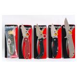 Spyderco Folding Knife Lot Five Knives