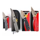 Spyderco Folding Knife Lot Four Knives