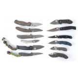 Spyderco 12 Pcs Folding Pocket Knives