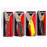Spyderco Folding Knife Lot Four Knives