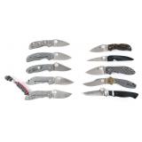 Spyderco 10 Pcs Folding Pocket Knives
