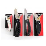 Spyderco Folding Knife Lot Four Knives