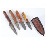Fiddleback Forge By Andy Roy 4 Pcs Knife