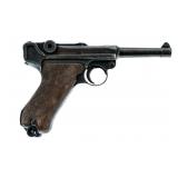 Mauser 42 P08 Luger 9mm Semi Auto Pistol