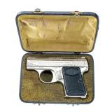 Engraved FNH Baby .25 ACP Semi Auto Pistol
