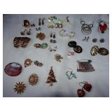 Vintage Earrings & Pins Brooches Costume Jewelry