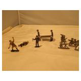 WWII painted lead toy soldiers and more