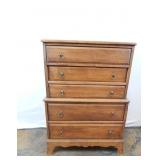 Vintage Maple Step-Back Dresser 5 Drawer