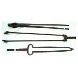 Vintage Wrought Iron Blacksmith Tongs