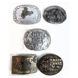 Vintage 1970s-80s NFR Collectible Belt Buckles