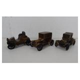 Vtg Lot Die Cast Banthrico Replica Car Banks #1