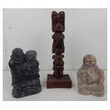 Lot Alaskan Native Carved Totem & Inuit Figures