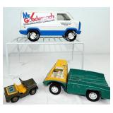 Vtg Metal Tonka, Hubley, Jeep Friction Toys