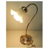Grandlite Lily Pad Base Ruffled Glass Shade Lamp