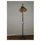 Antique Brass Floor Lamp Slag Glass Shades