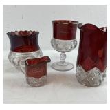 EAPG Ruby Flash Souvenir Glass
