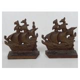 Nautical Bronzed Cast Iron Ship Bookends