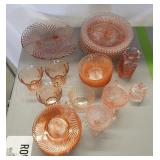 (29) Asstd Pink Depression Glass A Hocking & More