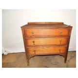 Antique Oak 3 Drawer Dresser