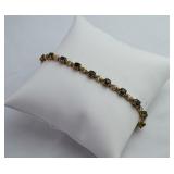 Vtg 925 Tennis Bracelet Sapphires Diamonds