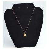 14K Gold Family Birthstone Pendant 12K GP Chain