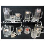 Vintage Glass A & W Root Beer Mugs-assorted sizes