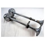 Vintage Dual Trumpet Chrome Truck Horn