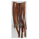 (9) Mens Hand Tooled Western Leather Belts Names