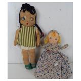 Lot Vtg Topsy-Turvy Folk & 2 Faced Cloth Dolls