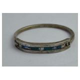Vtg 925 Sterling Bracelet w/ Abalone Turquoise