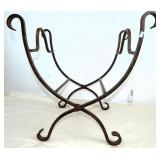 Vintage Wrought Iron Folding Firewood Rack