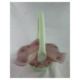 Signed Fenton Lotus Mist Burmese Basket
