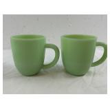 Lot of (2) Vintage Jadeite Coffee Mugs