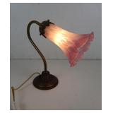 Vtg Brass Gooseneck Tulip Lamp Andrea By Sadek