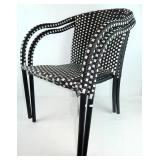 Parisian-Style Bistro Rattan Stacking Chairs (2)