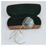 Vtg Antique Shuron 1/10 12 K GF Glasses w/ Case