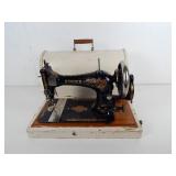 Antique Singer Sewing  Machine & Wood Case