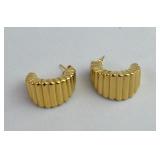 14K Yellow Gold Hoop Earrings 4.18 grams