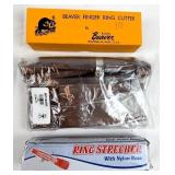 Vtg Ring Cutter, Strecher, Mahogany Ring Clamp