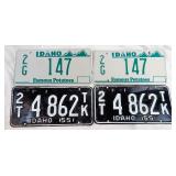 Idaho Matching License Plates 1955 & more
