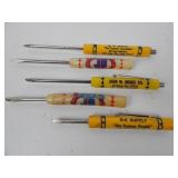 Lot Vtg Advertising Shirt Pocket Screwdrivers