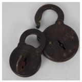 Lot Vtg Cast Iron Samson & Segal Levered Padlocks
