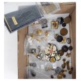 Lot Vtg Military Pins / Badges & More